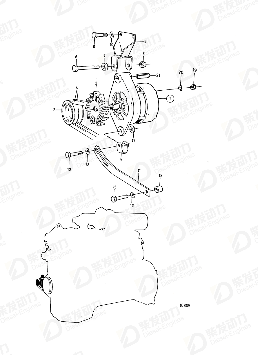 volvo penta Tensioning loop 466734 Drawing volvo penta Tensioning loop 466734 Drawing